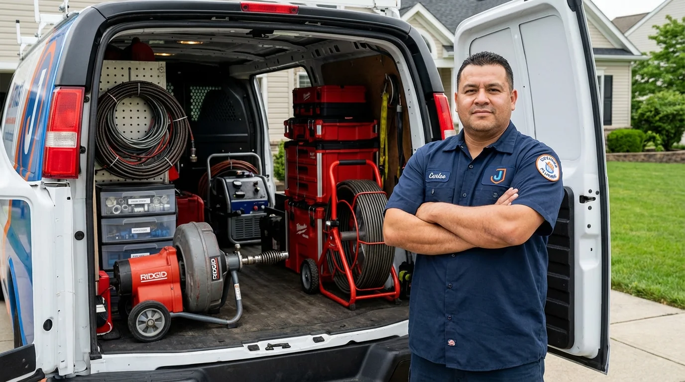 Professional drain cleaning equipment and Johns Plumbing LLC plumber in Texarkana